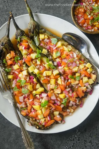 Ensaladang Talong (Filipino-Style Roasted Eggplant Salad)