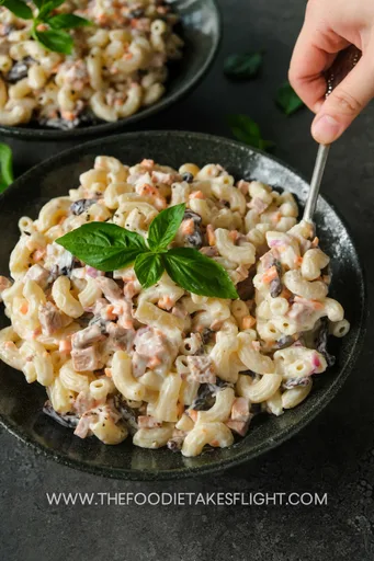 Filipino-Style Macaroni Salad (Vegan)