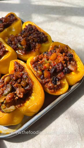 Pimientos rellenos al estilo filipino