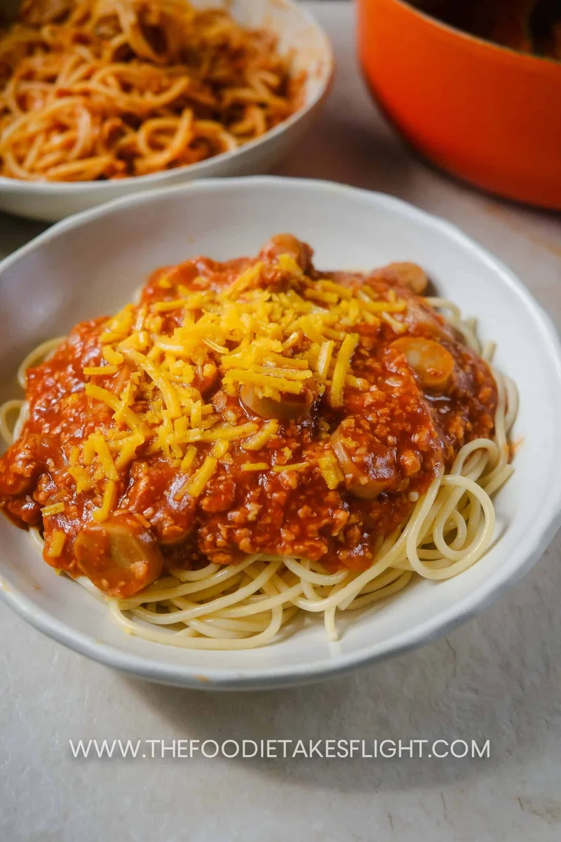 Filipino Style Sweet Spaghetti (Vegan)