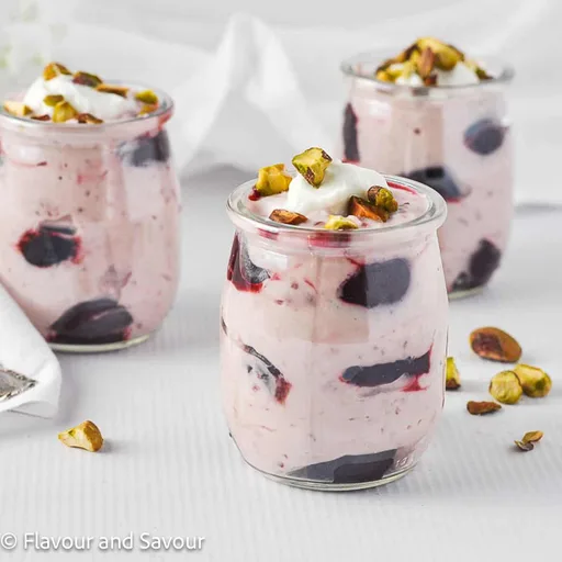 Light Cherry Coconut Yogurt Fool