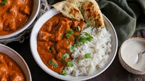 Vegan Butter 'Chicken' with Baked Tofu