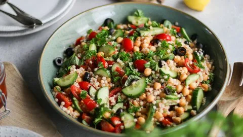 Warm Pearl Couscous Salad