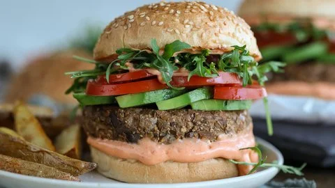 Mushroom & Rice Burger
