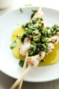 Langostinos al chimichurri