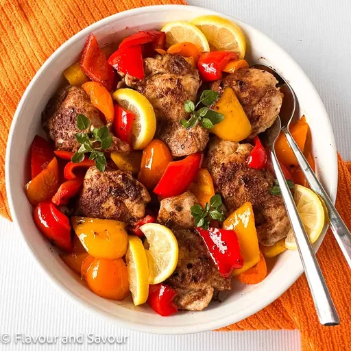 Moroccan-Style Chicken and Peppers