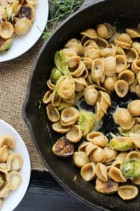 Creamy Brussels Sprout Orrechiette