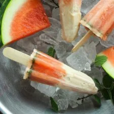 Creamy Watermelon Mint Popsicles