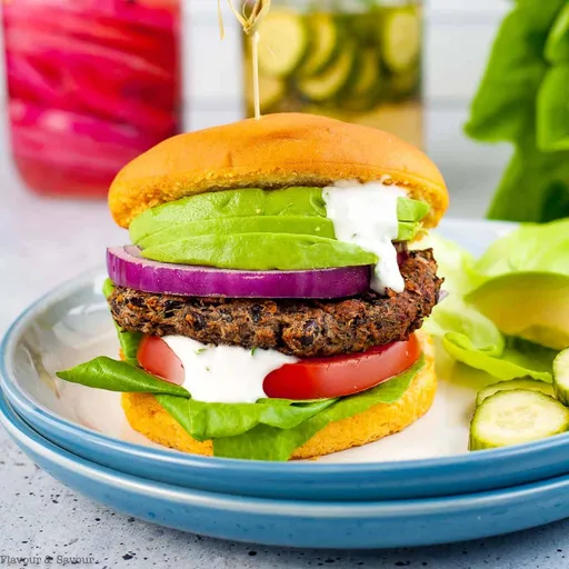 Mushroom Black Bean Burgers