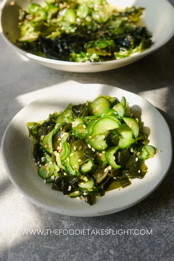 Japanese Cucumber and Seaweed Salad (Sunomono)
