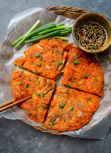 Vegan Korean Kimchi Pancakes, 김치전 or Kimchi-jeon