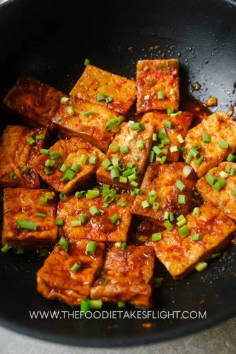 Korean Spicy Braised Tofu (Dubu Jorim)