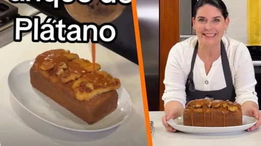 Prepara el delicioso panqué de plátano con dulce de caramelo que la chef Zahie Tellez publicó en TikTok: está buenísimo