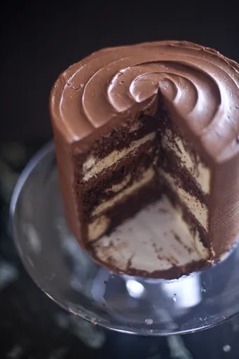 Bizcocho marmolado de chocolate