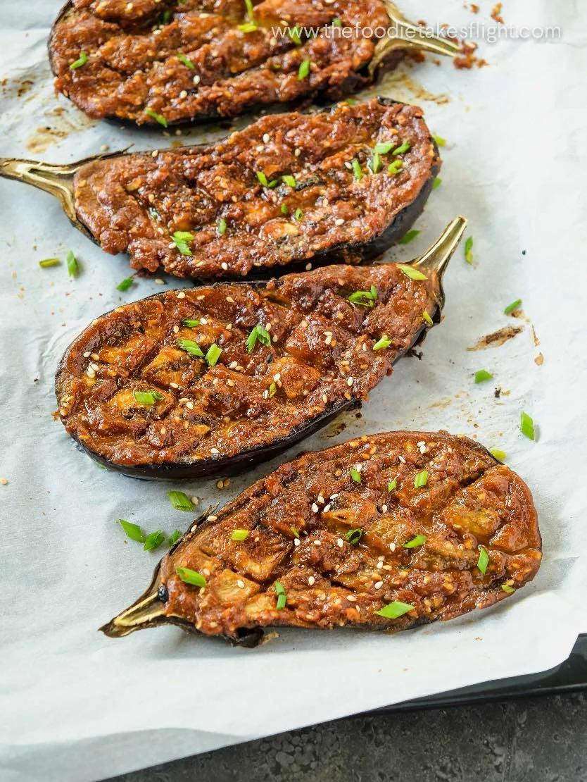 Miso and Sesame Eggplants