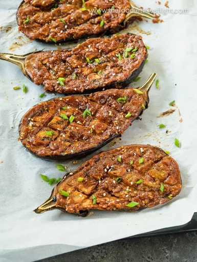 Berenjenas con Miso y Sésamo