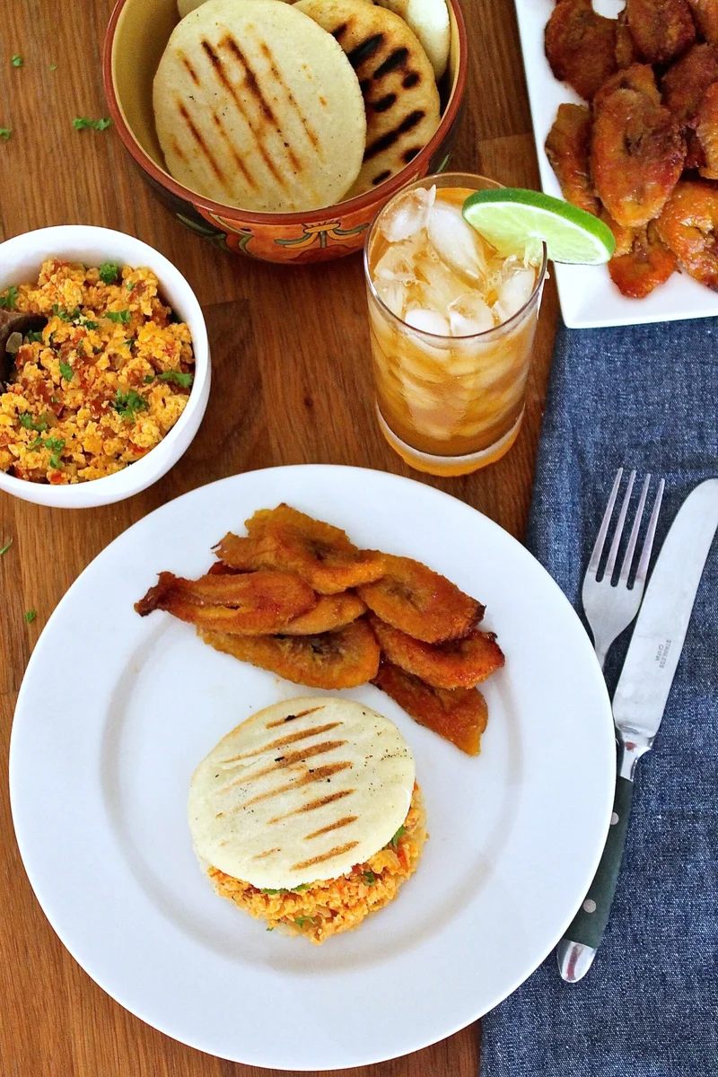Arepas with Chorizo Scrambled Eggs