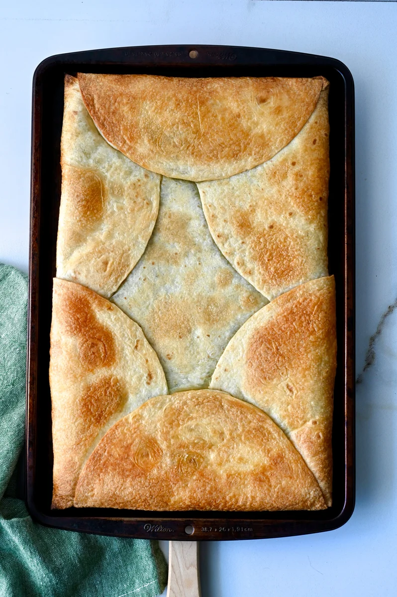 Quesadilla de spanakopita al horno