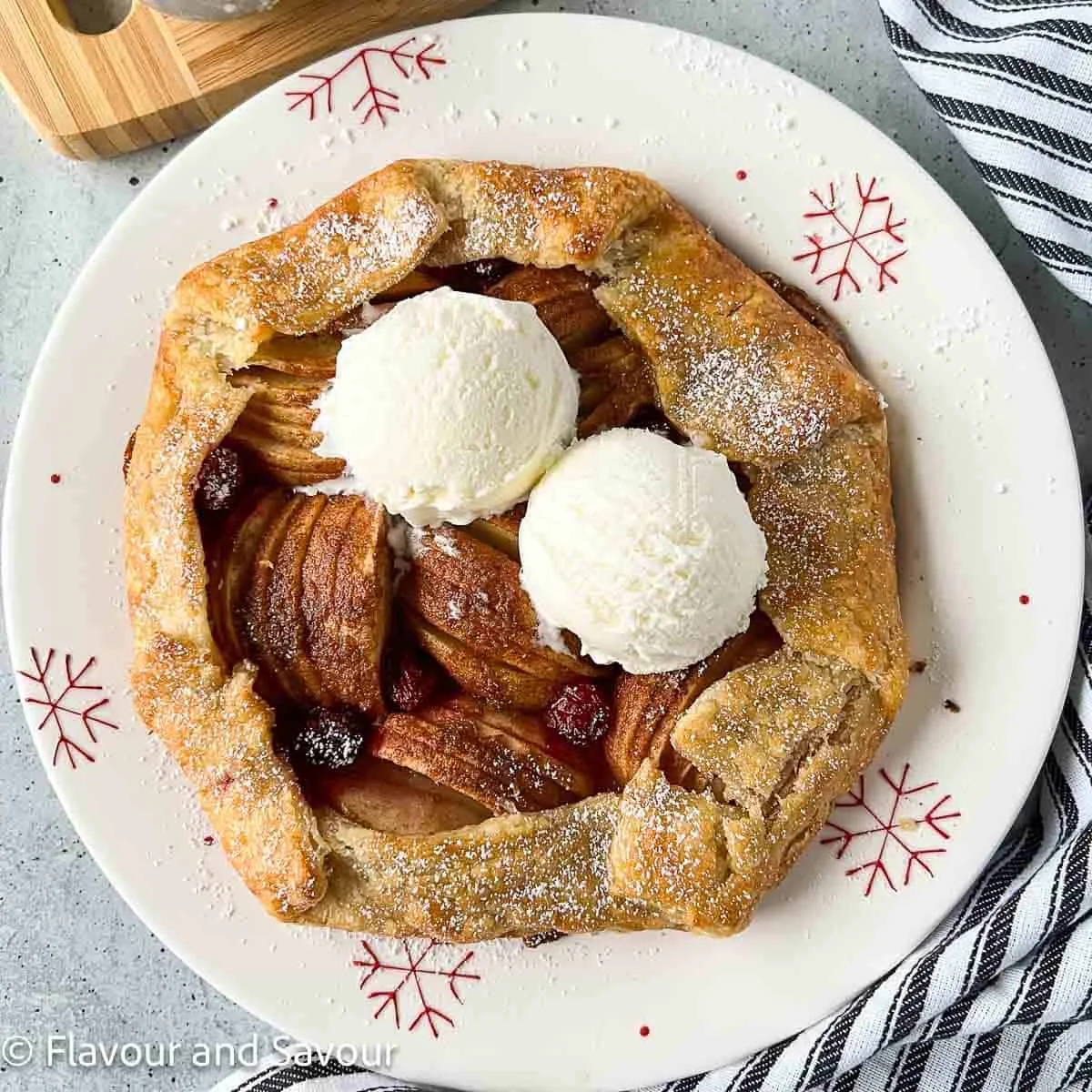 Puff Pastry Apple Cranberry Galette - Gluten-Free