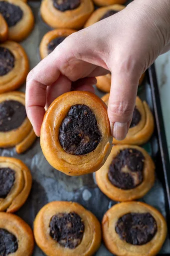 Roxakia, Traditional Greek vanilla and chocolate pastries soaked in syrup