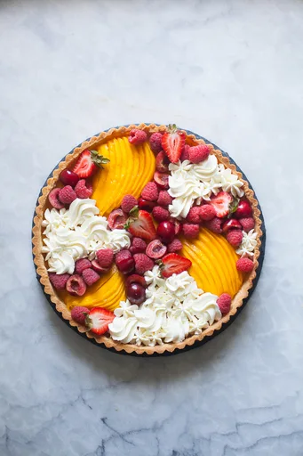 Tarta de crema de mango