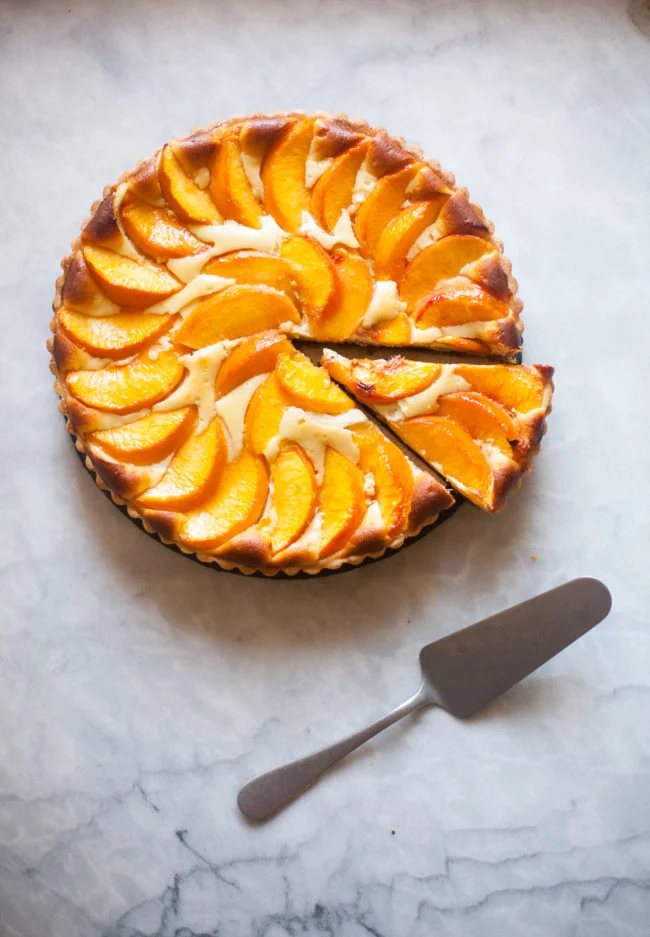 Tuscan Ricotta Tart with Peaches