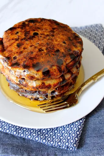 Blueberry Cottage Cheese Pancakes