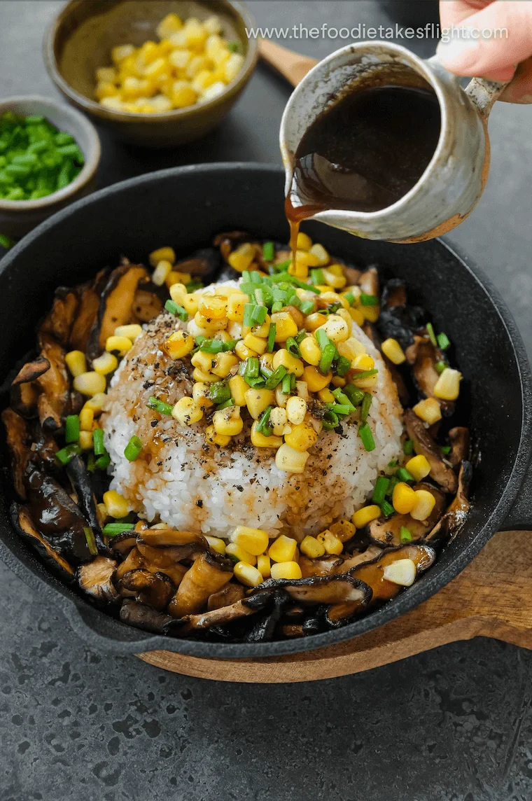 Sizzling Mushroom Pepper Rice (Pepper-Lunch Style)