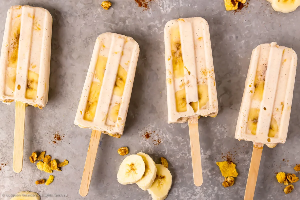 Banana Popsicles with Yogurt