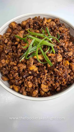 Minced Tofu with Spicy Black Bean Sauce
