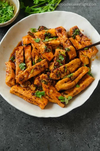 Tofu with Spicy Garlic Sauce (Szechuan Yu Xiang-Inspired)