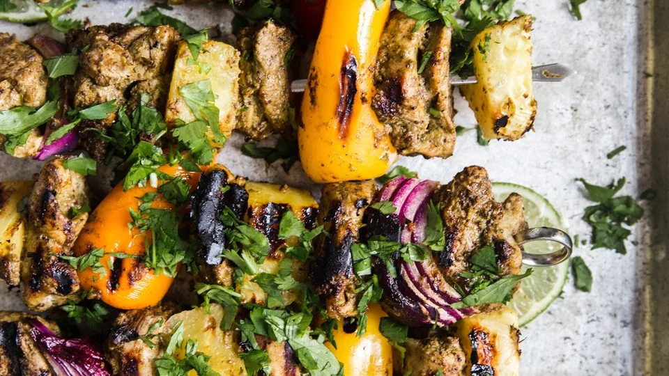 Grilled Jerk Chicken Kebabs