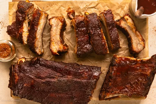 Costillas a la barbacoa al horno