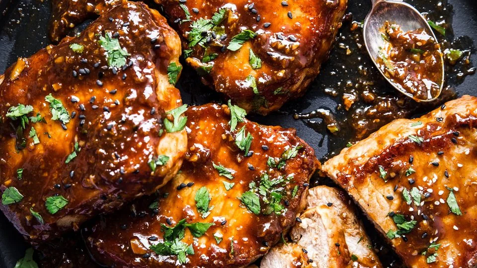 Hoisin Glazed Pork Chops