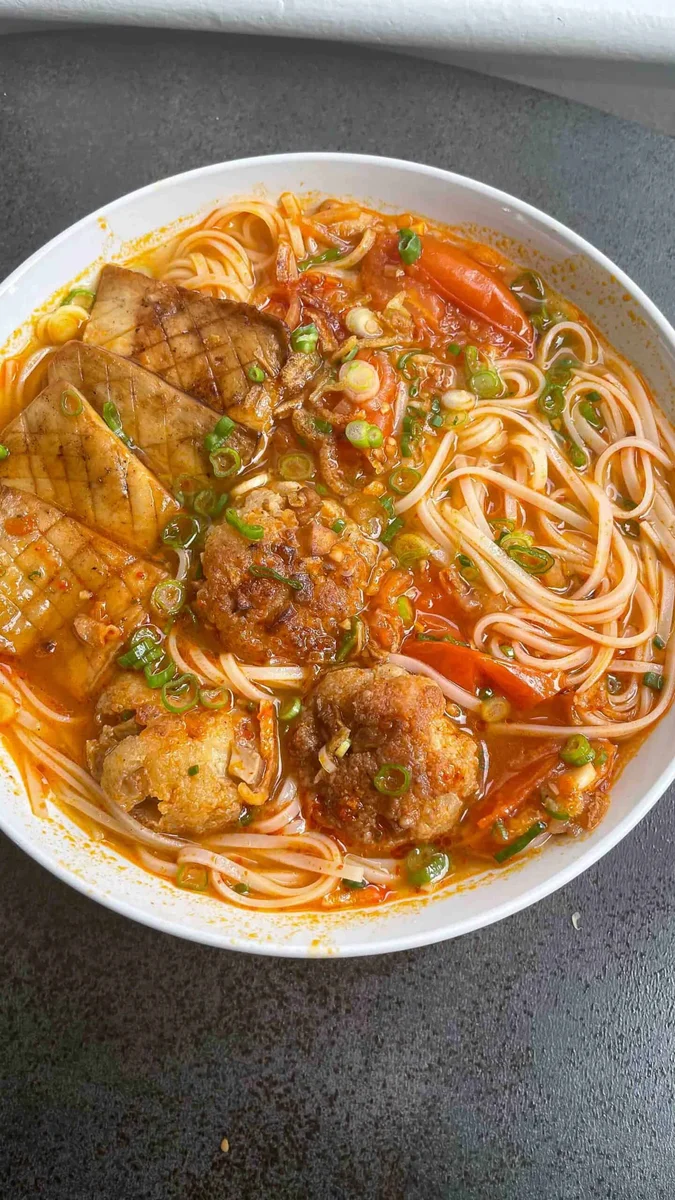 Vietnamese-Inspired Tomato Noodle Soup