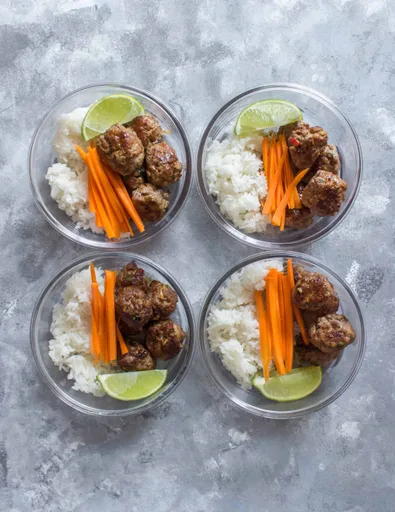 Vietnamese Bun Cha Inspired Meatballs Meal Prep