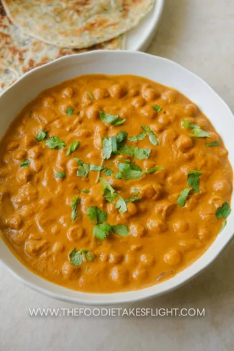 Garbanzos a la mantequilla veganos (inspirados en el pollo a la mantequilla indio)