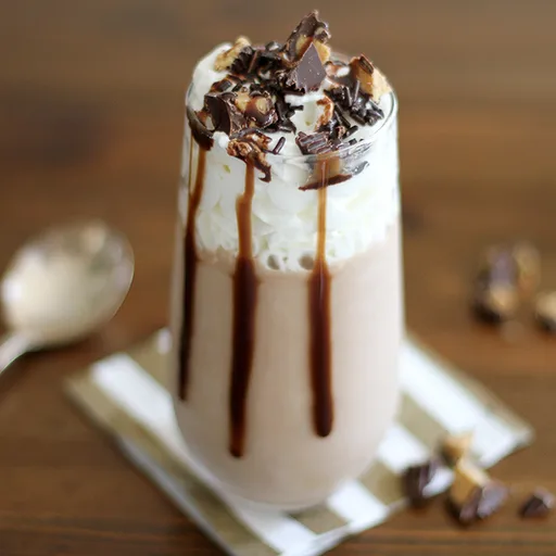 Bourbon Peanut Butter Cup Milkshakes