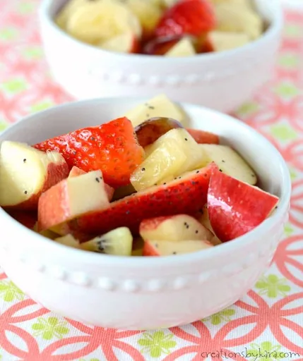 Fruit Salad with Honey Lime Dressing