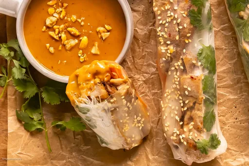 Rollitos de verano con pollo