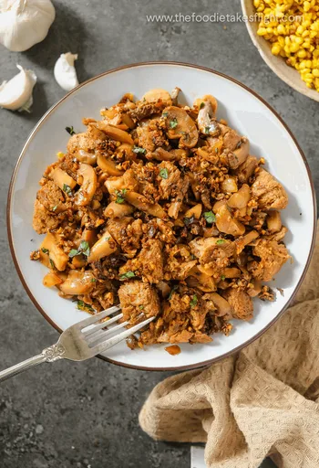 Filipino Tofu and Mushroom Salpicao (Vegan)