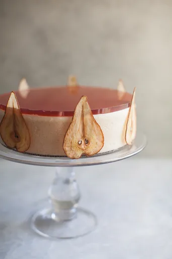 Pear Panna Cotta Cake