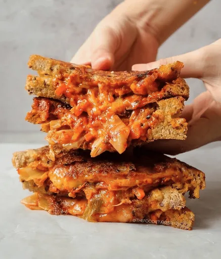 Kimchi Grilled Cheese Sandwich
