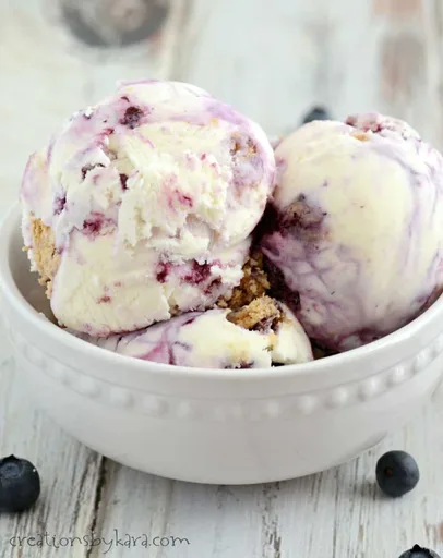 Lemon Blueberry Cheesecake Ice Cream