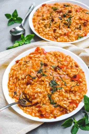 Vegan Tomato and Basil Risotto