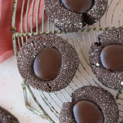 Chocolate Thumbprint Cookies