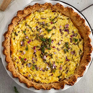 Quiche con sabor a rosquilla Everything Bagel