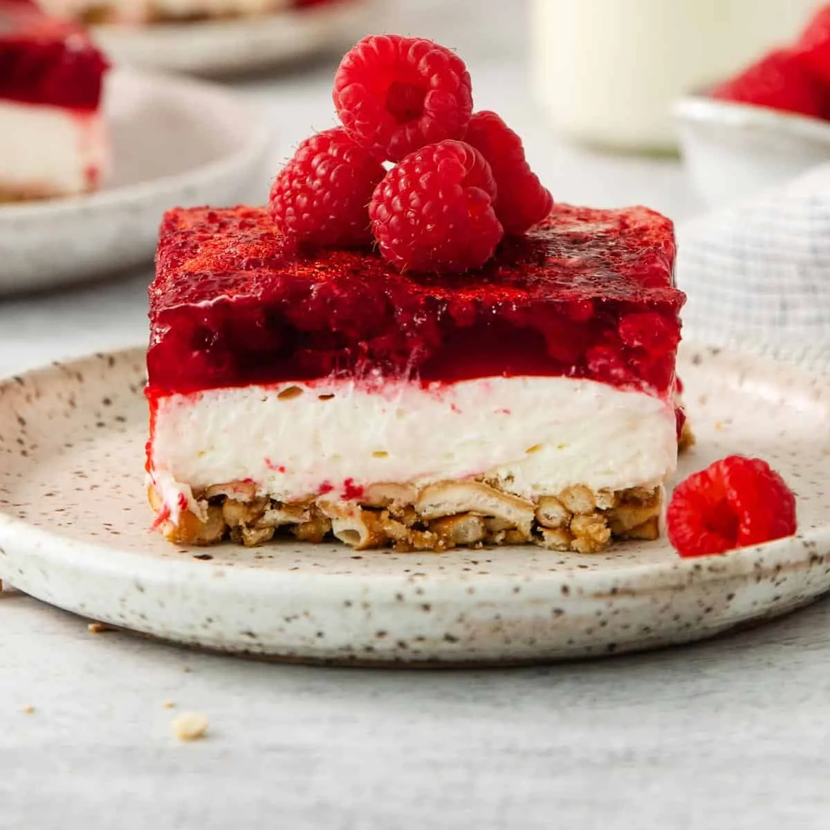Gluten-Free Raspberry Pretzel Salad