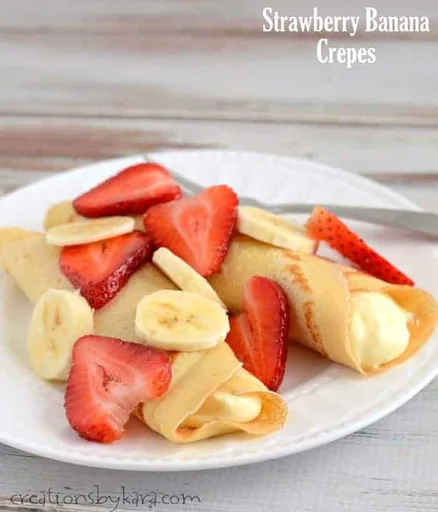 Strawberry Banana Crepe Recipe