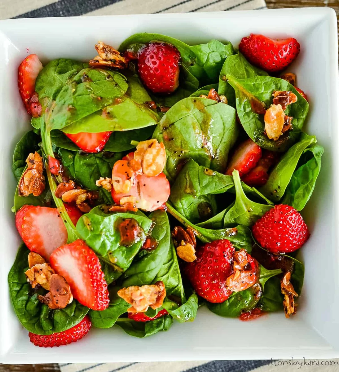 Strawberry Spinach Salad with Strawberry Dressing